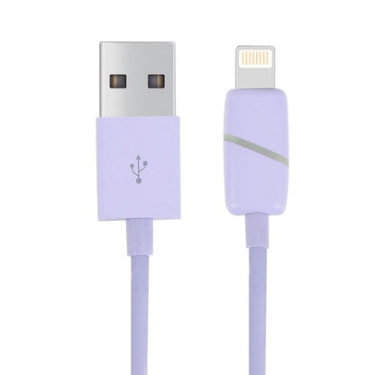 1m Circular Bobbin Gift Box Style 8 Pin to USB Data Sync Cable with Indicator for iPhone, iPad(Purple) - Normal Style Cable by buy2fix | Online Shopping UK | buy2fix