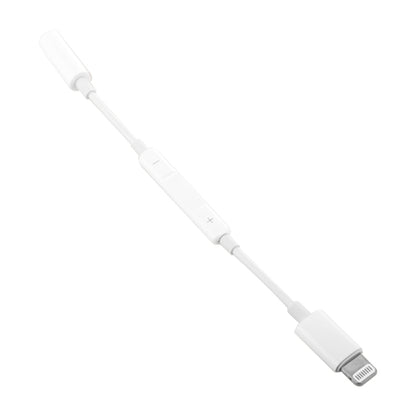 MH020 8 Pin to 3.5mm Headphone Jack Adapter Support Self-timer / Song / Line Control (White) - Earphone Adapter by buy2fix | Online Shopping UK | buy2fix