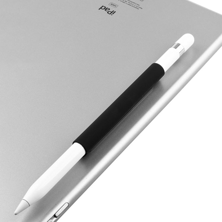 Magnetic Sleeve Silicone Holder Grip Set for Apple Pencil (Black) - Pencil Accessories by buy2fix | Online Shopping UK | buy2fix