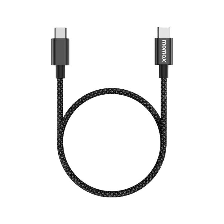 MOMAX DC29 50cm USB-C / Type-C to USB-C / Type-C 60W Braided Data Sync Charge Cable (Black) - USB-C & Type-C Cable by MOMAX | Online Shopping UK | buy2fix