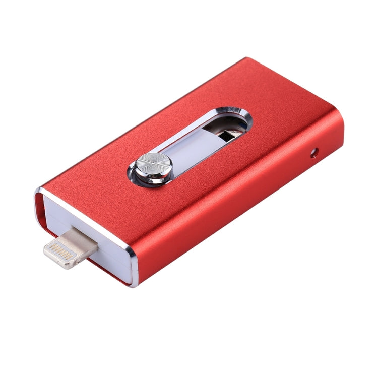 RQW-02  3 in 1 USB 2.0 & 8 Pin & Micro USB 16GB Flash Drive(Red) - U Disk & Card Reader by buy2fix | Online Shopping UK | buy2fix