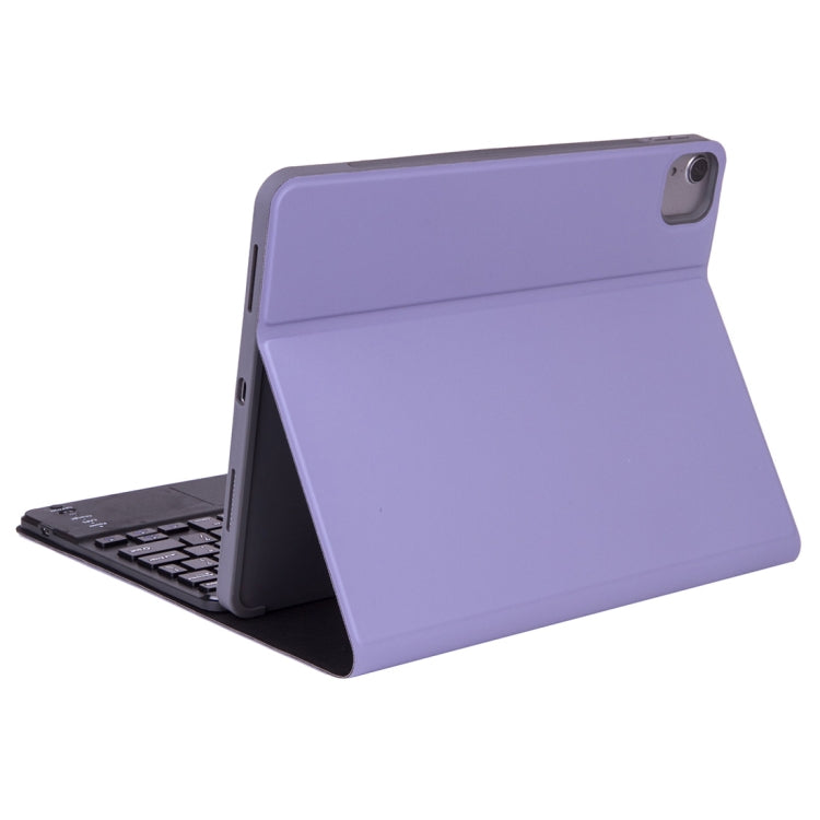 X-11BCS Skin Plain Texture Detachable Bluetooth Keyboard Tablet Case for iPad Pro 11 inch 2020 / 2018, with Touchpad & Pen Slot & Backlight (Light Purple) - For iPad Pro by buy2fix | Online Shopping UK | buy2fix