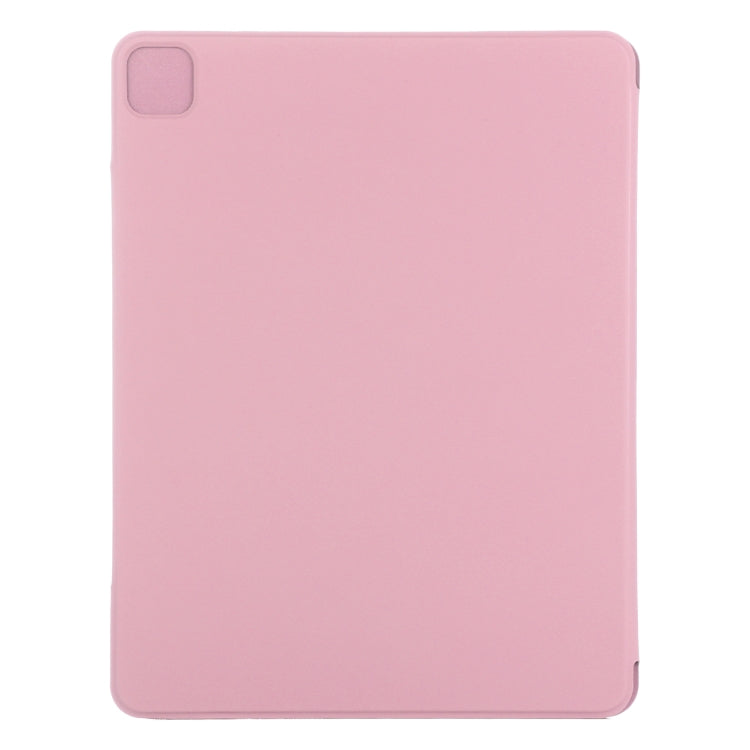 For iPad Air 13 2024 / Pro 12.9 2020 Double-sided Magnetic Flip PU Leather Tablet Case With Holder & Sleep / Wake-up Function(Light Pink) - iPad Pro 12.9 (2020) Cases by buy2fix | Online Shopping UK | buy2fix