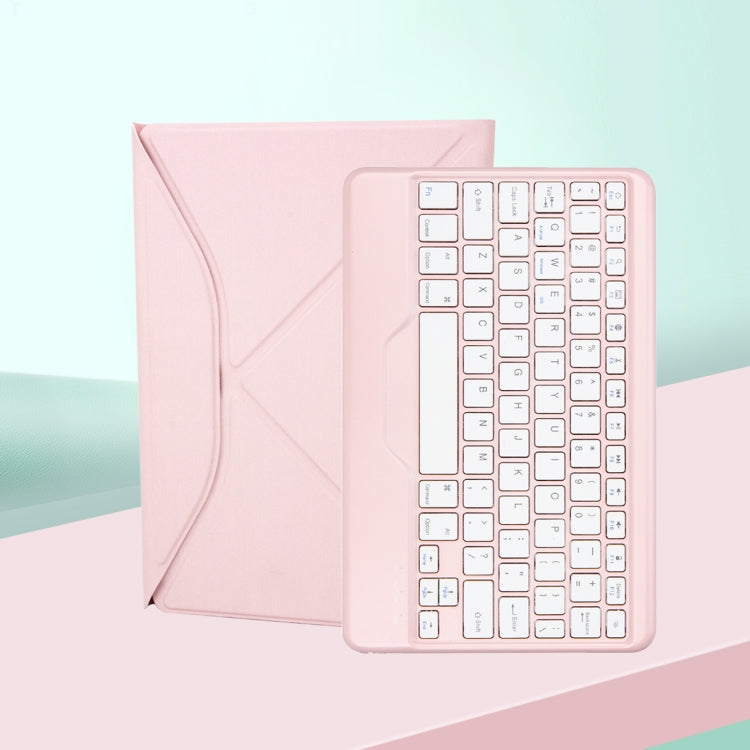 Z102B Pen Slot Bluetooth Keyboard Leather Tablet Case For iPad 10.2 2021/2020/2019 (Pink) - For iPad Pro by buy2fix | Online Shopping UK | buy2fix