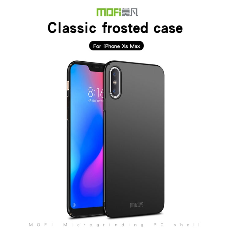 For iPhone XS Max MOFI Frosted PC Ultra-thin Full Coverage Protective Case (Gold) - More iPhone Cases by MOFI | Online Shopping UK | buy2fix