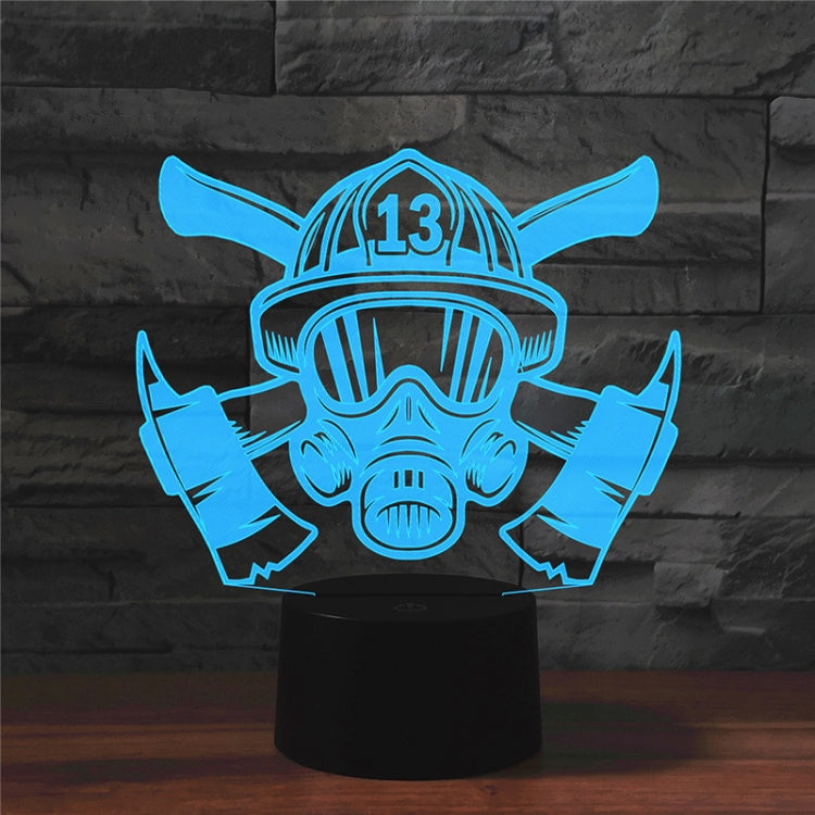 Fire Fighting Shape 3D Colorful LED Vision Light Table Lamp, 16 Colors Remote Control Version - Novelty Lighting by buy2fix | Online Shopping UK | buy2fix