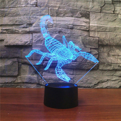 Scorpion Shape 3D Colorful LED Vision Light Table Lamp, 16 Colors Remote Control Version - Novelty Lighting by buy2fix | Online Shopping UK | buy2fix