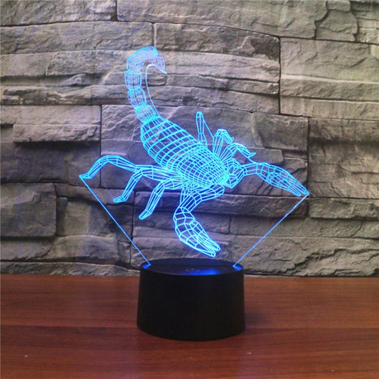 Scorpion Shape 3D Colorful LED Vision Light Table Lamp, Crack Remote Control Version - Novelty Lighting by buy2fix | Online Shopping UK | buy2fix