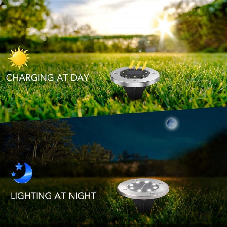 2 PCS 12 LEDs Solar Powered Buried Light Under Ground Lamp IP65 Waterproof Outdoor Garden Street Light (White Light) - Buried Lights by buy2fix | Online Shopping UK | buy2fix