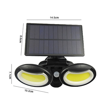 108 COBs Home Lighting Integrated Courtyard Waterproof Double Heads Rotatable Solar Wall Light Street Light - Solar Lights by buy2fix | Online Shopping UK | buy2fix