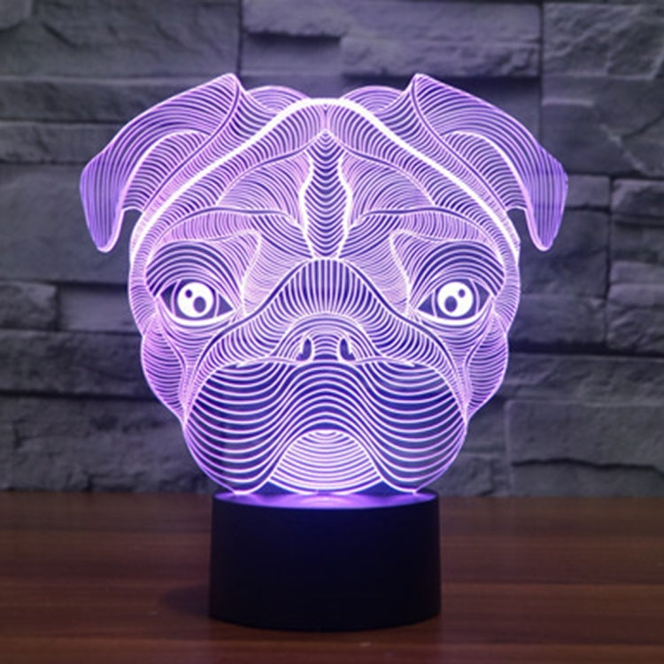 Dog Shape 3D Touch Switch Control LED Light , 7 Color Discoloration Creative Visual Stereo Lamp Desk Lamp Night Light - Novelty Lighting by buy2fix | Online Shopping UK | buy2fix