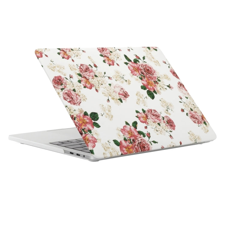 For 2016 New Macbook Pro 15.4 inch A1707 Chinese Rose Pattern Laptop Water Decals PC Protective Case - MacBook Pro Cases by buy2fix | Online Shopping UK | buy2fix