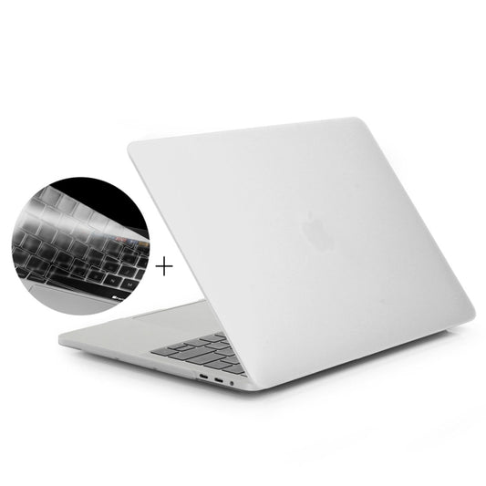 ENKAY Hat-Prince 2 in 1 Frosted Hard Shell Plastic Protective Case + Europe Version Ultra-thin TPU Keyboard Protector Cover for 2016 MacBook Pro 13.3 Inch without Touch Bar (A1708) (White) - MacBook Pro Cases by ENKAY | Online Shopping UK | buy2fix