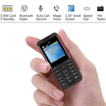 SERVO BM5310 Mini Mobile Phone, Russian Key, 1.33 inch, MTK6261D, 21 Keys, Support Bluetooth, FM, Magic Sound, Auto Call Record, GSM, Triple SIM (White) - SERVO by SERVO | Online Shopping UK | buy2fix