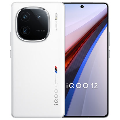 vivo iQOO 12, Triple Back Cameras, 16GB+512GB, Face ID / Fingerprint Identification, 6.78 inch Android 14 OriginOS 4 Snapdragon 8 Gen 3 Octa Core, OTG, NFC, Network: 5G, Support Google Play (White) - vivo by vivo | Online Shopping UK | buy2fix