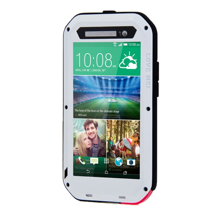 LOVE MEI for HTC One E8 Powerful Waterproof Dustproof Shockproof Anti-slip Metal Protective Case(White) - HTC by LOVE MEI | Online Shopping UK | buy2fix