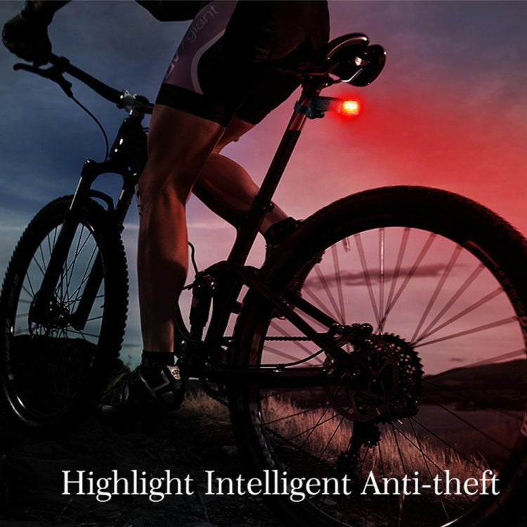 IP65 Waterproof USB Rechargeable Smart COB LED Alarm Bicycle Rear Light Taillight with Remote Control, Control Distance: 1-100m - Taillights by buy2fix | Online Shopping UK | buy2fix