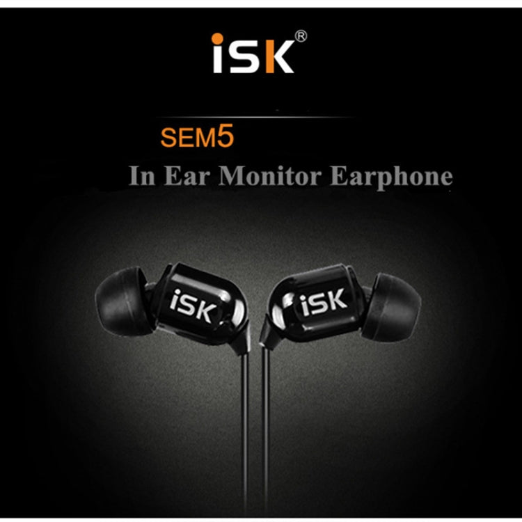 ISK SEM5 3.5mm HiFi Stereo In Ear Monitor Earphone for Phone Computer Network K Song Headphones - In Ear Wired Earphone by buy2fix | Online Shopping UK | buy2fix