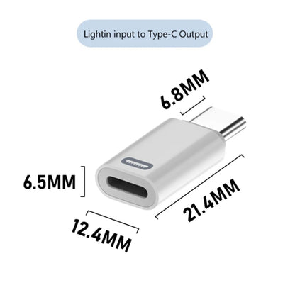 8 Pin Female to USB-C / Type-C Male Adapter Gen3, Supports PD Fast Charging for iPhone 15 Series - Converter & Adapter by buy2fix | Online Shopping UK | buy2fix