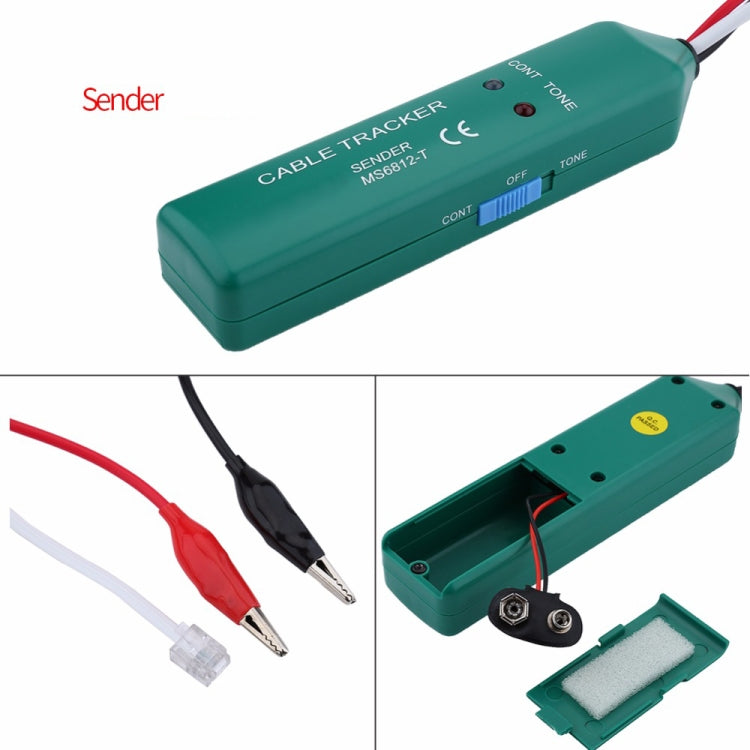 BSIDE MS6812 RJ11 & RJ45 Telephone Line Cable Tracker, Including Sender & Receiver - Lan Cable and Tools by buy2fix | Online Shopping UK | buy2fix