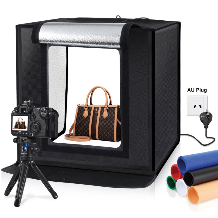 PULUZ 40cm Folding Portable 24W 5500K White Light Dimmable Photo Lighting Studio Shooting Tent Box Kit with 6 Colors (Black, Orange, White, Red, Green, Blue) Backdrops(AU Plug) -  by PULUZ | Online Shopping UK | buy2fix