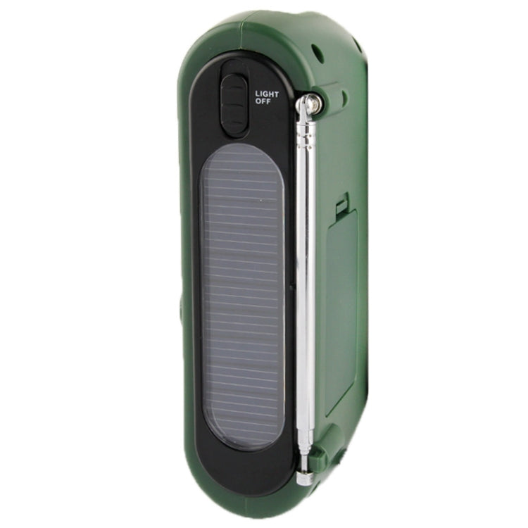 Dynamo / Solar Powered AM / FM Radio with Flashlight (RD332)(Green) - LED Flashlight by buy2fix | Online Shopping UK | buy2fix