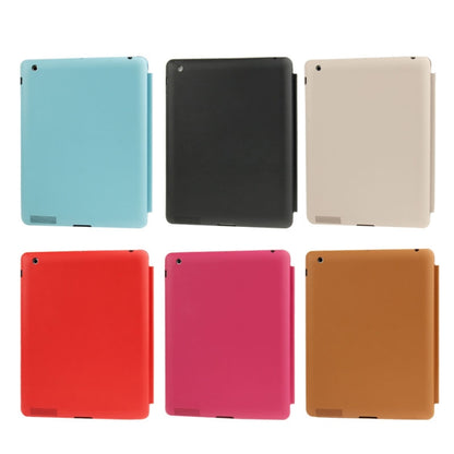 4-folding Slim Smart Cover Leather Case with Holder & Sleep / Wake-up Function for iPad 4 / New iPad (iPad 3) / iPad 2(Magenta) - iPad 4 & 3 & 2 Cases by buy2fix | Online Shopping UK | buy2fix