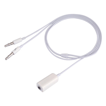 3.5mm Female to 3.5mm Male Microphone Jack + 3.5mm Male Earphone Jack Adapter Cable for Apple Computer, Length: 78cm(White) - Cable & Adapter by buy2fix | Online Shopping UK | buy2fix