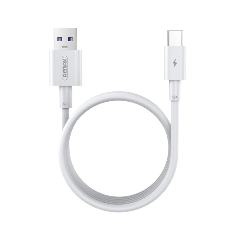 REMAX Marlik Series RC-183a 22.5W 5A USB to USB-C / Type-C Interface Fully Compatible Fast Charging Data Cable, Cable Length: 2m (White) - USB-C & Type-C Cable by REMAX | Online Shopping UK | buy2fix