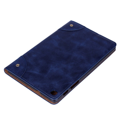 Retro Book Style Horizontal Flip Leather Case for Galaxy Tab A 8 (2019) P200 / P205,  with Holder & Card Slots & Wallet (Navy Blue) - Tab A 8.0 & S Pen (2019) P200/P205 by buy2fix | Online Shopping UK | buy2fix