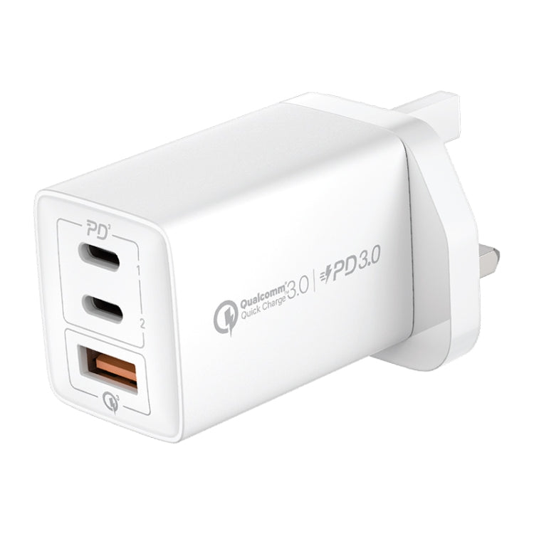 MOMAX UM30 PD 67W Fast Charger Power Adapter, UK Plug(White) - USB Charger by MOMAX | Online Shopping UK | buy2fix