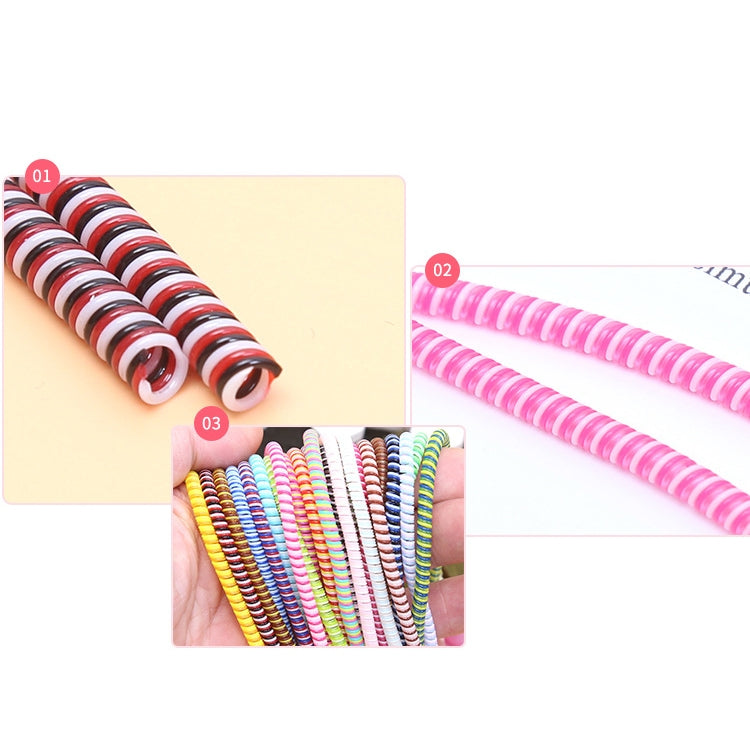 Universal Three-color Data Cable Protection Rope Spring Cable Winder, Length: 1.4m, Random Color Delivery - Cable Organizer by buy2fix | Online Shopping UK | buy2fix