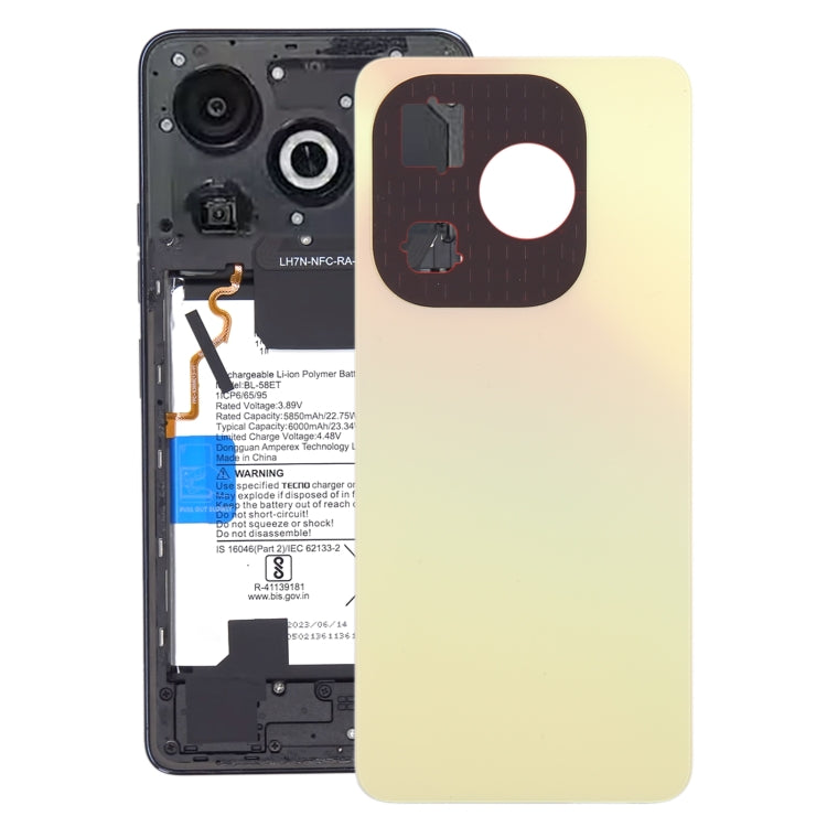 For Infinix Smart 8 Pro Original Battery Back Cover(Gold) - Back Cover by buy2fix | Online Shopping UK | buy2fix