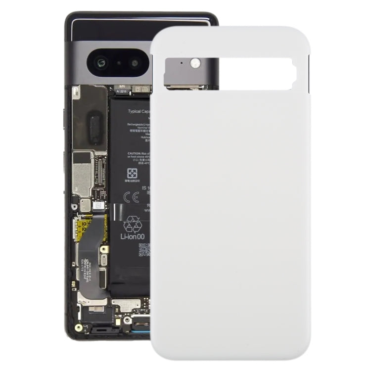 For Google Pixel 8a Original Battery Back Cover(Silver) - Back Cover by buy2fix | Online Shopping UK | buy2fix