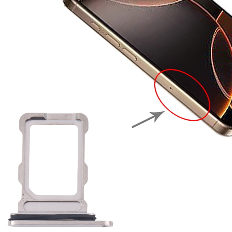 For iPhone 16 Pro SIM Card Tray (Titanium Color) -  by buy2fix | Online Shopping UK | buy2fix