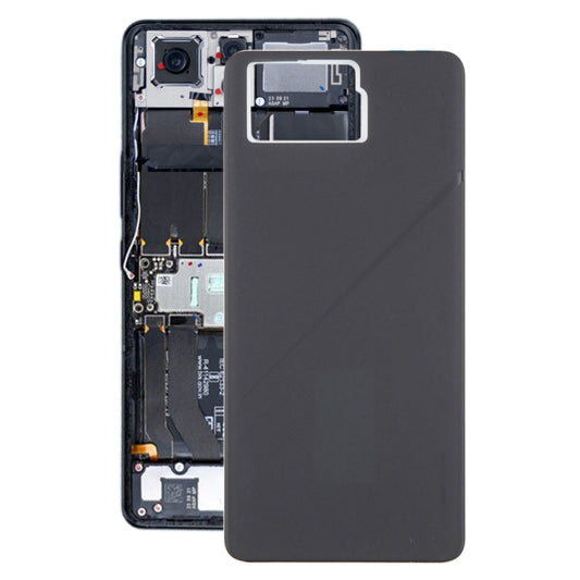 For Asus ROG Phone 8 Pro AI2401 AI2401_A Global Original Glass Battery Back Cover(Matte Black) - Back Cover by buy2fix | Online Shopping UK | buy2fix