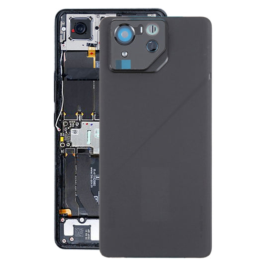 For Asus ROG Phone 8 Pro AI2401 AI2401_A Global Original Glass Battery Back Cover with Camera Frame(Matte Black) - Back Cover by buy2fix | Online Shopping UK | buy2fix