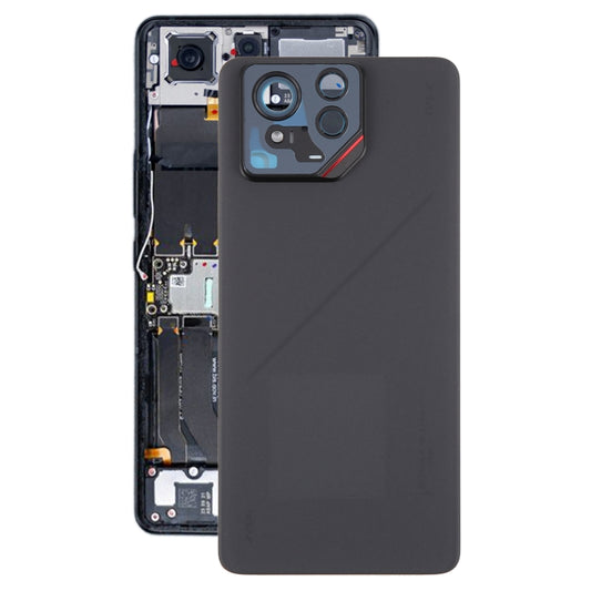 For Asus ROG Phone 9 Pro 5G Original Glass Battery Back Cover with Camera Frame(Matte Black) - Back Cover by buy2fix | Online Shopping UK | buy2fix