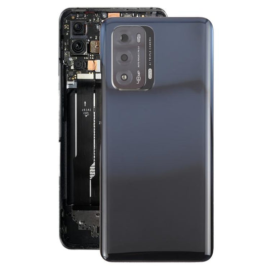 For ZTE Blade V40 Battery Back Cover with Adhesive / Camera Lens Cover(Black) - For ZTE by buy2fix | Online Shopping UK | buy2fix