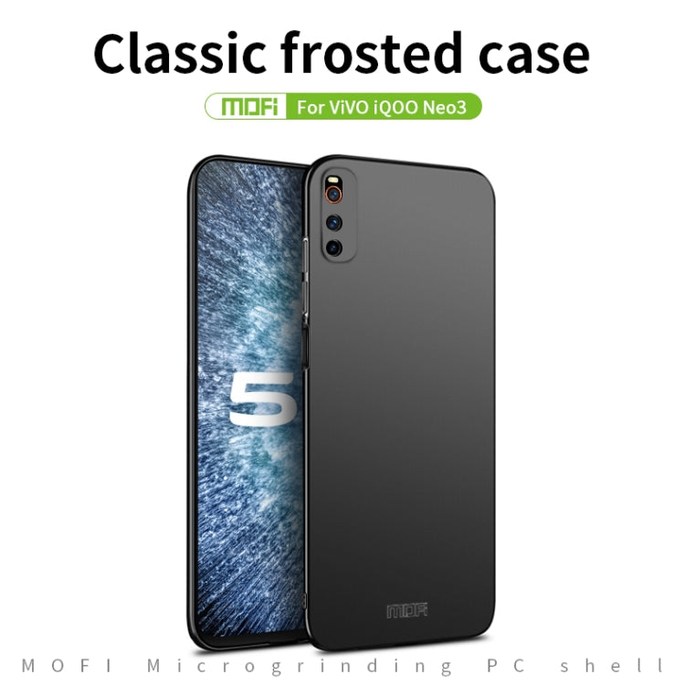 For Vivo iQOO Neo 3 MOFI Frosted PC Ultra-thin Hard Case(Black) - vivo Cases by MOFI | Online Shopping UK | buy2fix