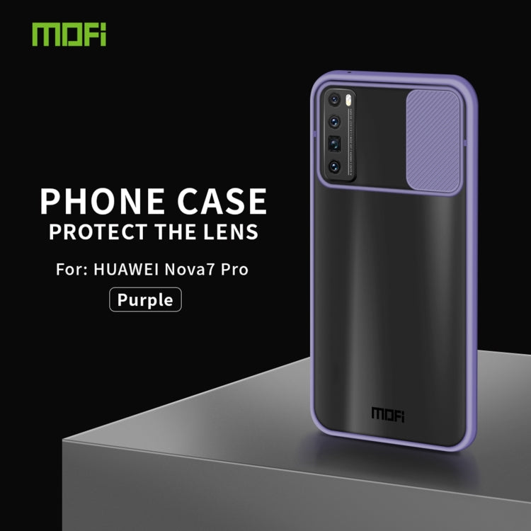 For Huawei nova 7 Pro MOFI Xing Dun Series PC + TPU Anti-peep Waterproof And Anti-drop All-inclusive Protective Shell, Translucent Frosted(Purple) - Huawei Cases by MOFI | Online Shopping UK | buy2fix