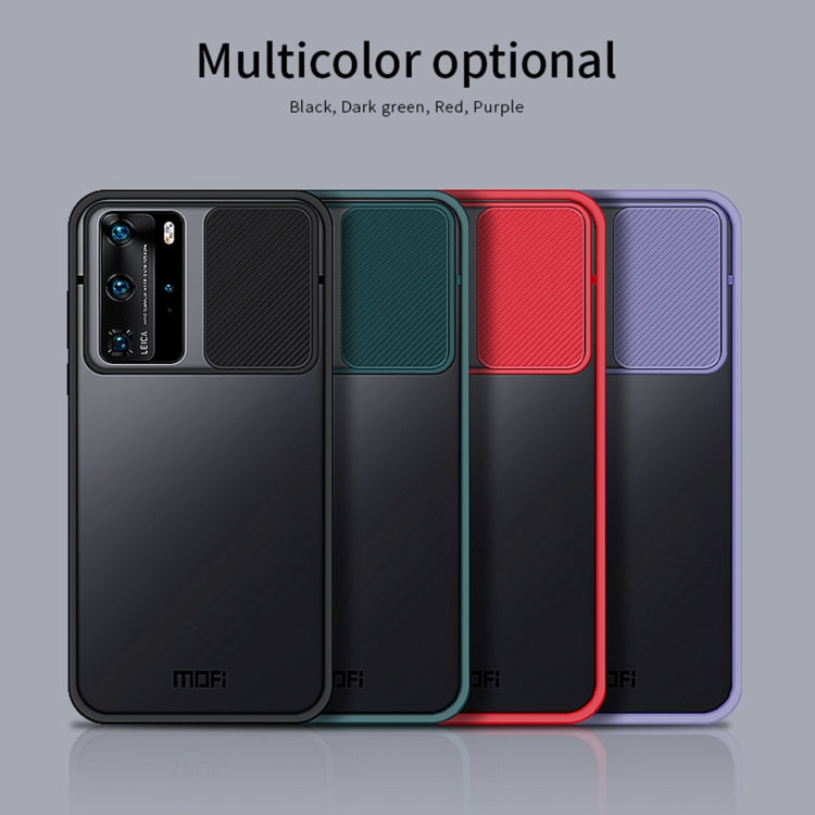 For Huawei P40 Pro MOFI Xing Dun Series PC + TPU Anti-peep Waterproof And Anti-drop All-inclusive Protective Shell, Translucent Frosted(Red) - Huawei Cases by MOFI | Online Shopping UK | buy2fix