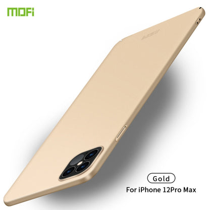 For iPhone 12 Pro Max MOFI Frosted PC Ultra-thin Hard Case(Gold) - iPhone 12 Pro Max Cases by MOFI | Online Shopping UK | buy2fix