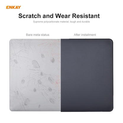 ENKAY 3 in 1 Matte Laptop Protective Case + EU Version TPU Keyboard Film + Anti-dust Plugs Set for MacBook Pro 13.3 inch A1706 / A1989 / A2159 (with Touch Bar)(Black) - MacBook Pro Cases by ENKAY | Online Shopping UK | buy2fix