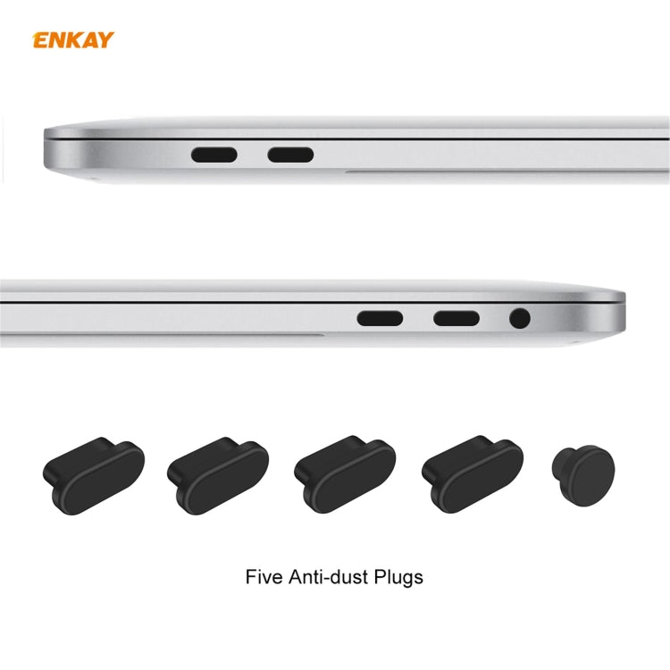 ENKAY 3 in 1 Matte Laptop Protective Case + US Version TPU Keyboard Film + Anti-dust Plugs Set for MacBook Pro 15.4 inch A1707 & A1990 (with Touch Bar)(White) - MacBook Pro Cases by ENKAY | Online Shopping UK | buy2fix