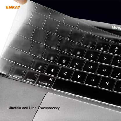 ENKAY 3 in 1 Matte Laptop Protective Case + US Version TPU Keyboard Film + Anti-dust Plugs Set for MacBook Pro 15.4 inch A1707 & A1990 (with Touch Bar)(White) - MacBook Pro Cases by ENKAY | Online Shopping UK | buy2fix