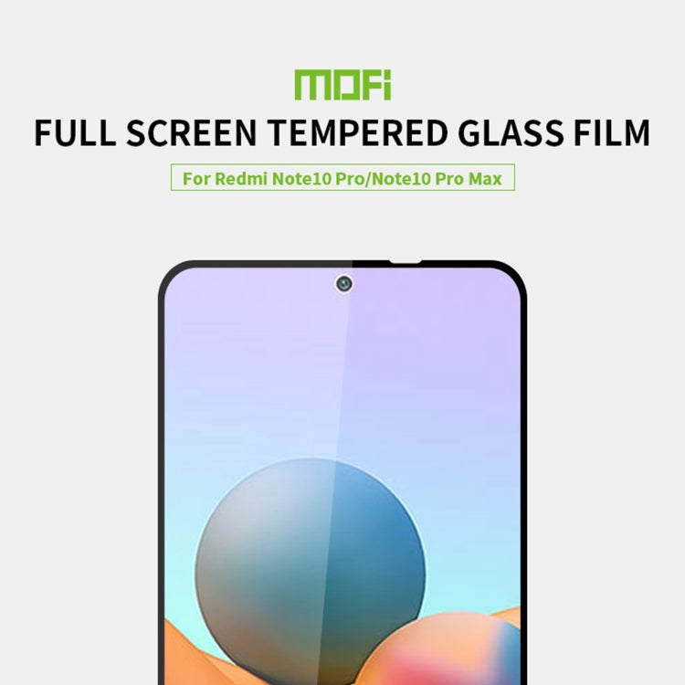 For Redmi Note 10 Pro / Note 10 Pro Max MOFI 9H 2.5D Full Screen Tempered Glass Film(Black) -  by MOFI | Online Shopping UK | buy2fix