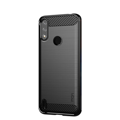 For Motorola Moto E7 Power MOFI Gentleness Series Brushed Texture Carbon Fiber Soft TPU Case(Black) - Motorola Cases by MOFI | Online Shopping UK | buy2fix