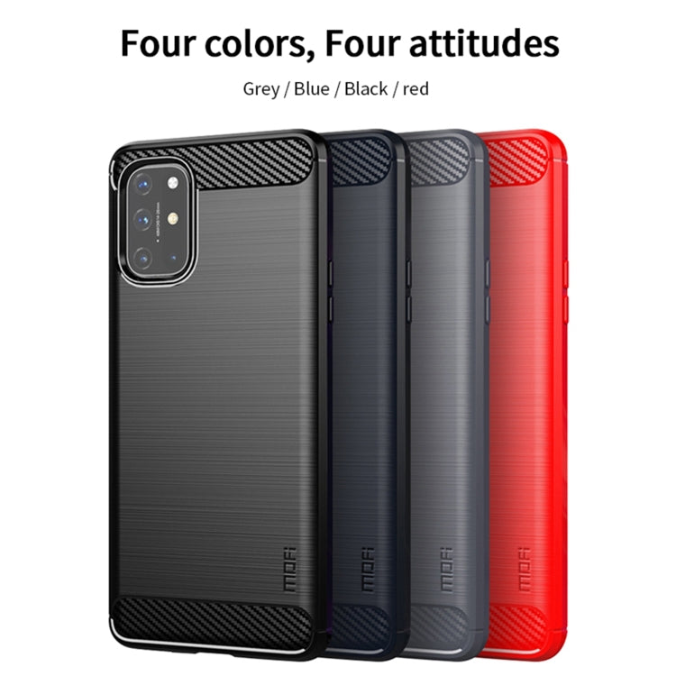For OnePlus 8T MOFI Gentleness Series Brushed Texture Carbon Fiber Soft TPU Case(Black) - OnePlus Cases by MOFI | Online Shopping UK | buy2fix