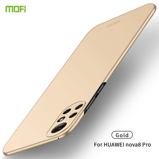 For Huawei Nova 8 Pro MOFI Frosted PC Ultra-thin Hard Case(Gold) - Huawei Cases by MOFI | Online Shopping UK | buy2fix